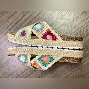 Crochet sandals